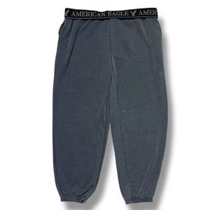 AMERICAN EAGLE OUTFITTERS Grey Joggers Fold Down Elastic Waistband